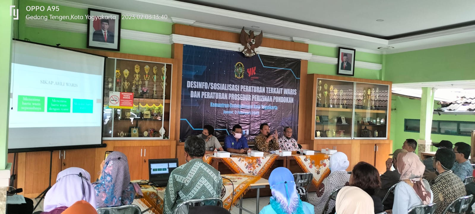 Wakil Ketua Pengadilan Negeri Yogyakarta Menghadiri Desiminasi Informasi/Pelayanan Masyarakat Kemantren Gedongtengen