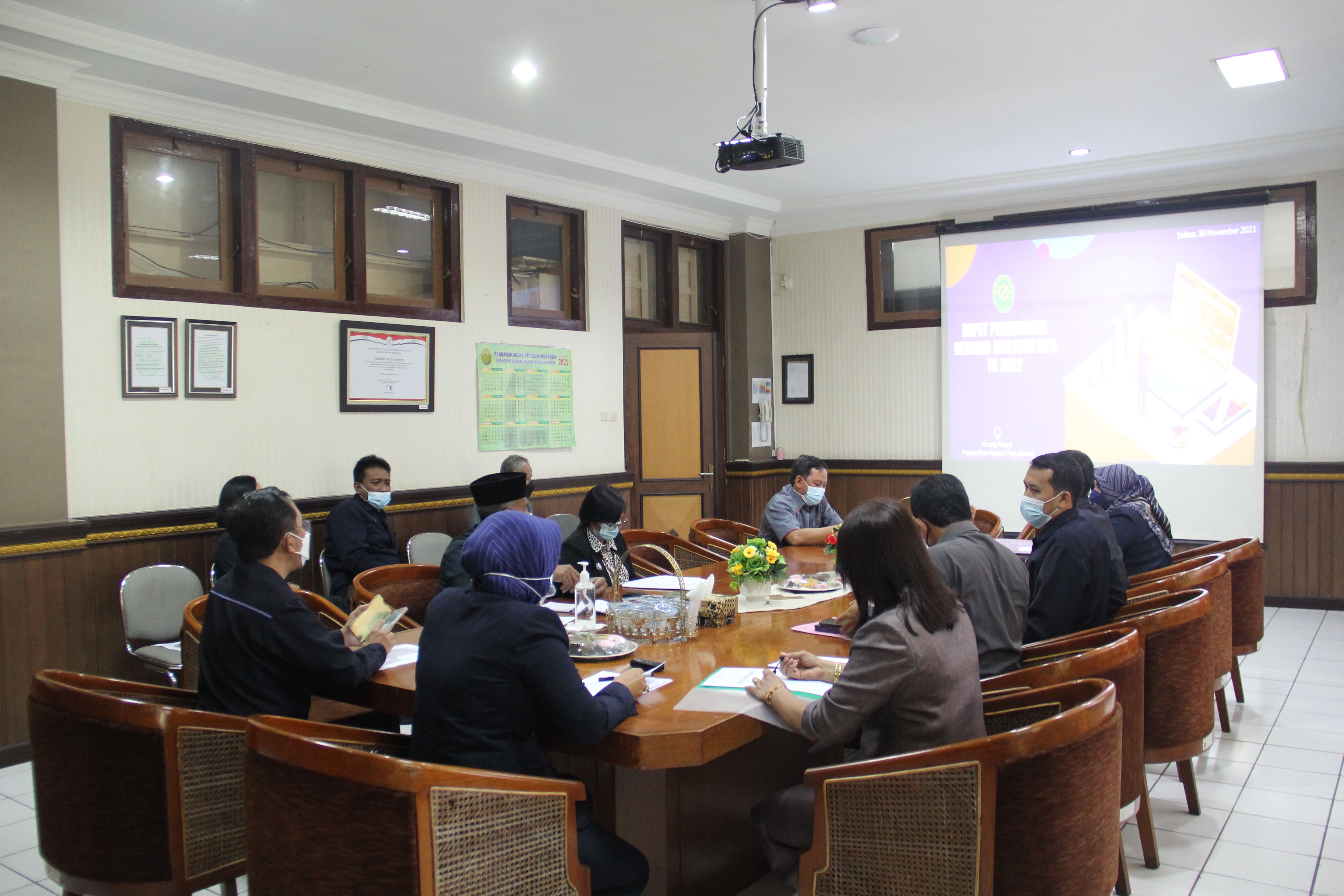 Rapat Monitoring dan Evaluasi Realisasi DIPA 2021 dan Rapat Rencana Realisasi DIPA TA 2022