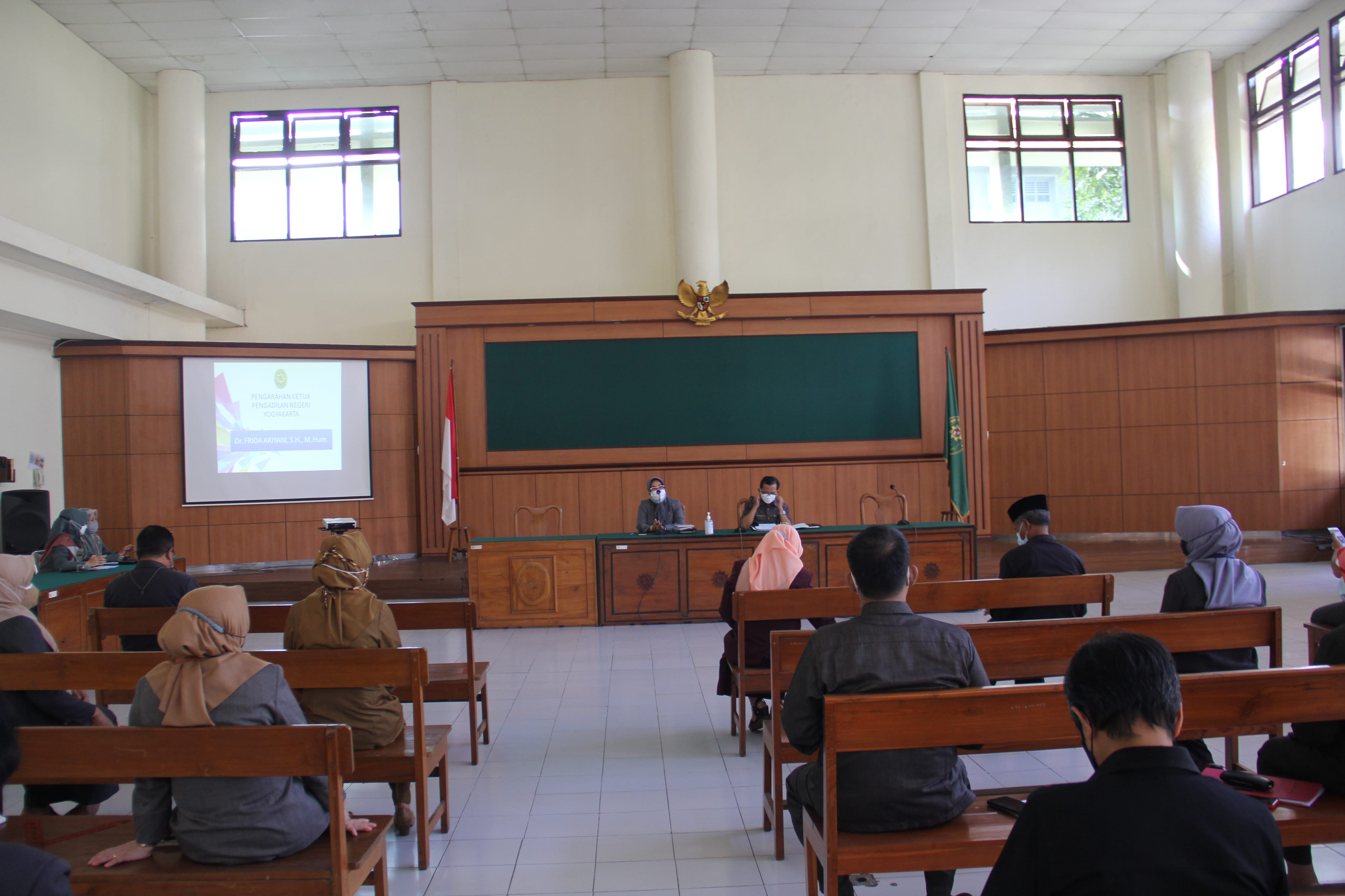 Rapat Umum/Briefing Bulan Agustus 2021 dan Closing Meeting Audit Internal Pengadilan Negeri Yogyakarta