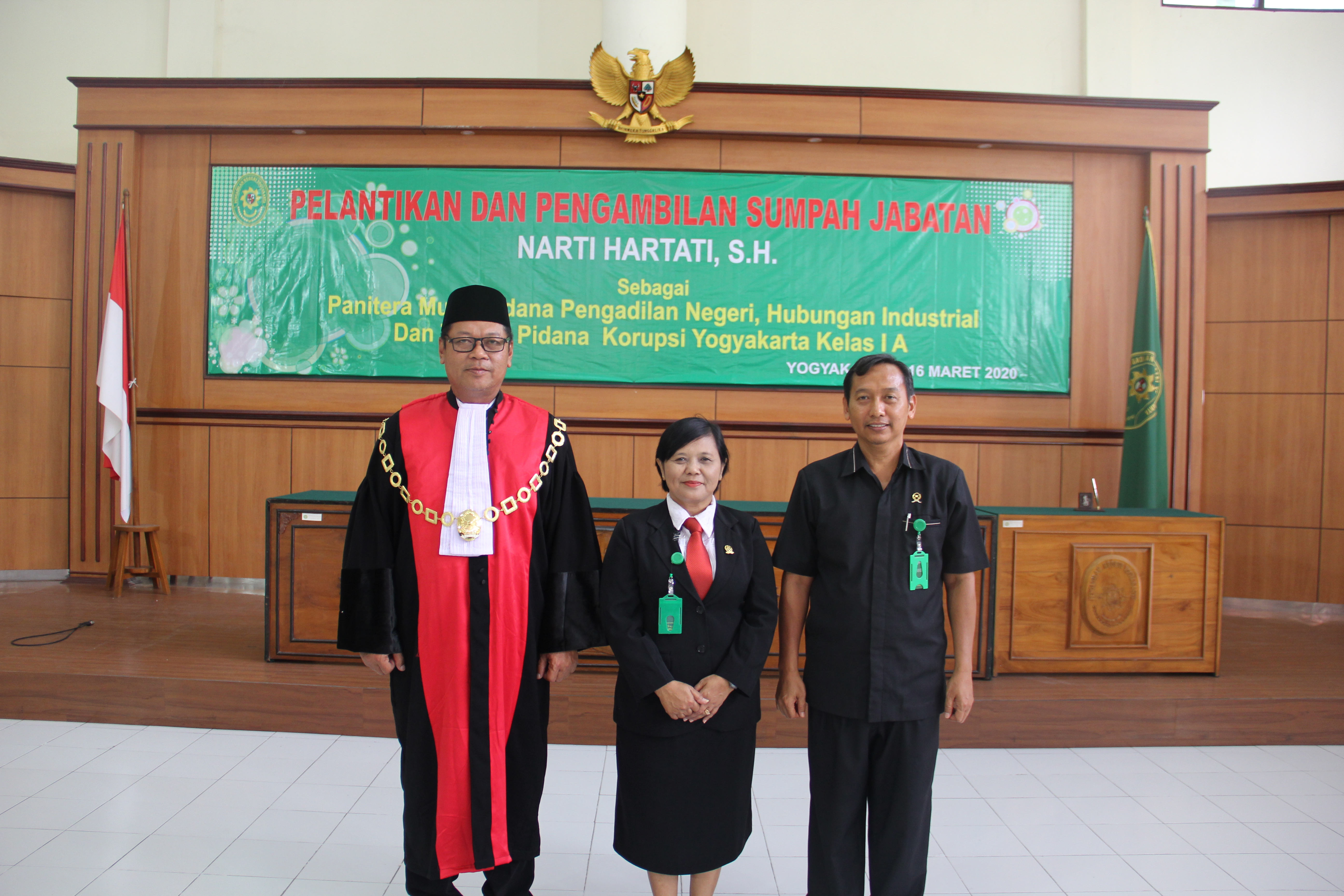 Pengambilan Sumpah Jabatan dan Pelantikan Panitera Muda Pidana Pengadilan Negeri Yogyakarta Kelas IA