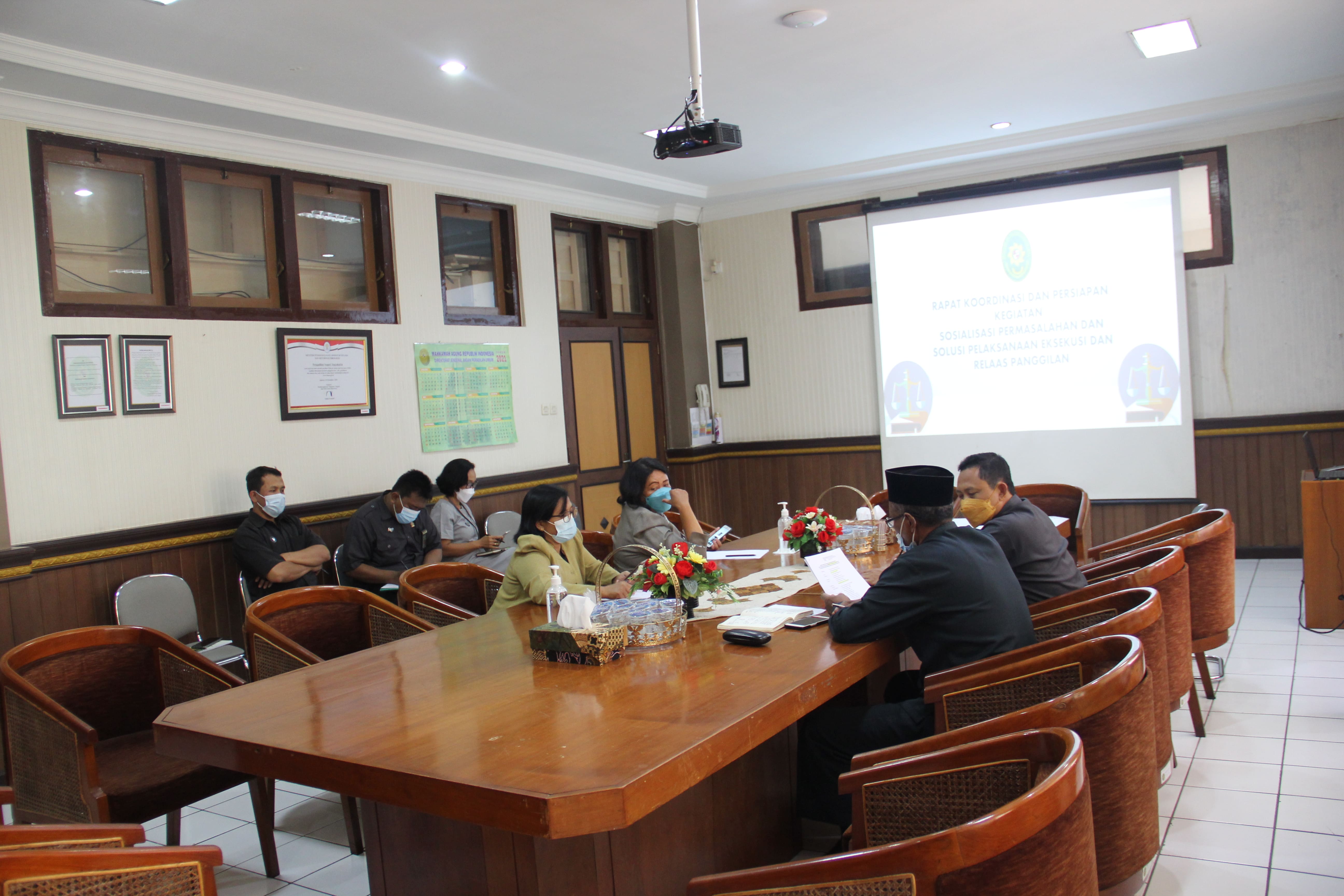 Rapat Koordinasi Persiapan Kegiatan Sosialisasi Permasalahan dan Pelaksanaan Eksekusi dan Relaas Panggilan