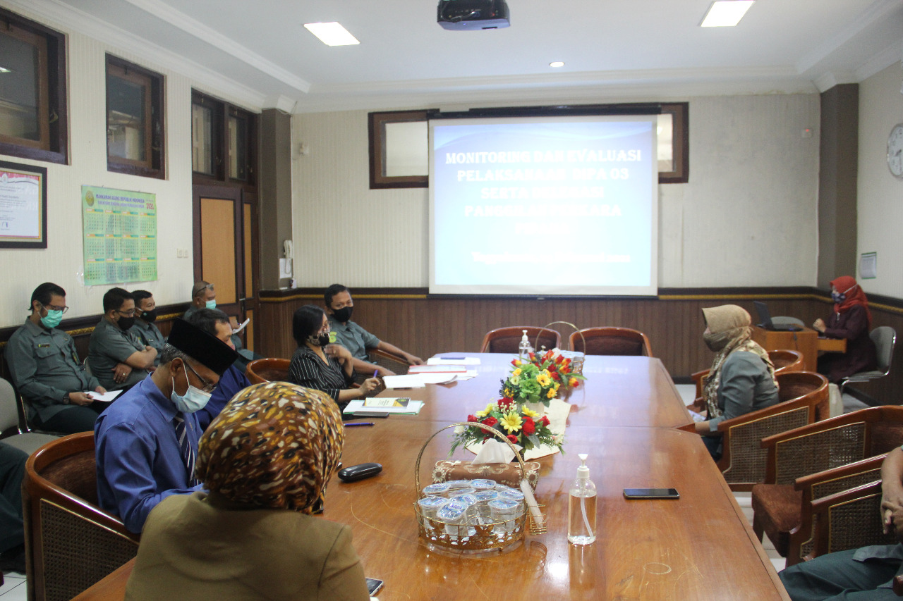 Monitoring dan Evaluasi Pelaksanaan DIPA 03  serta Delegasi Panggilan Perkara Pidana