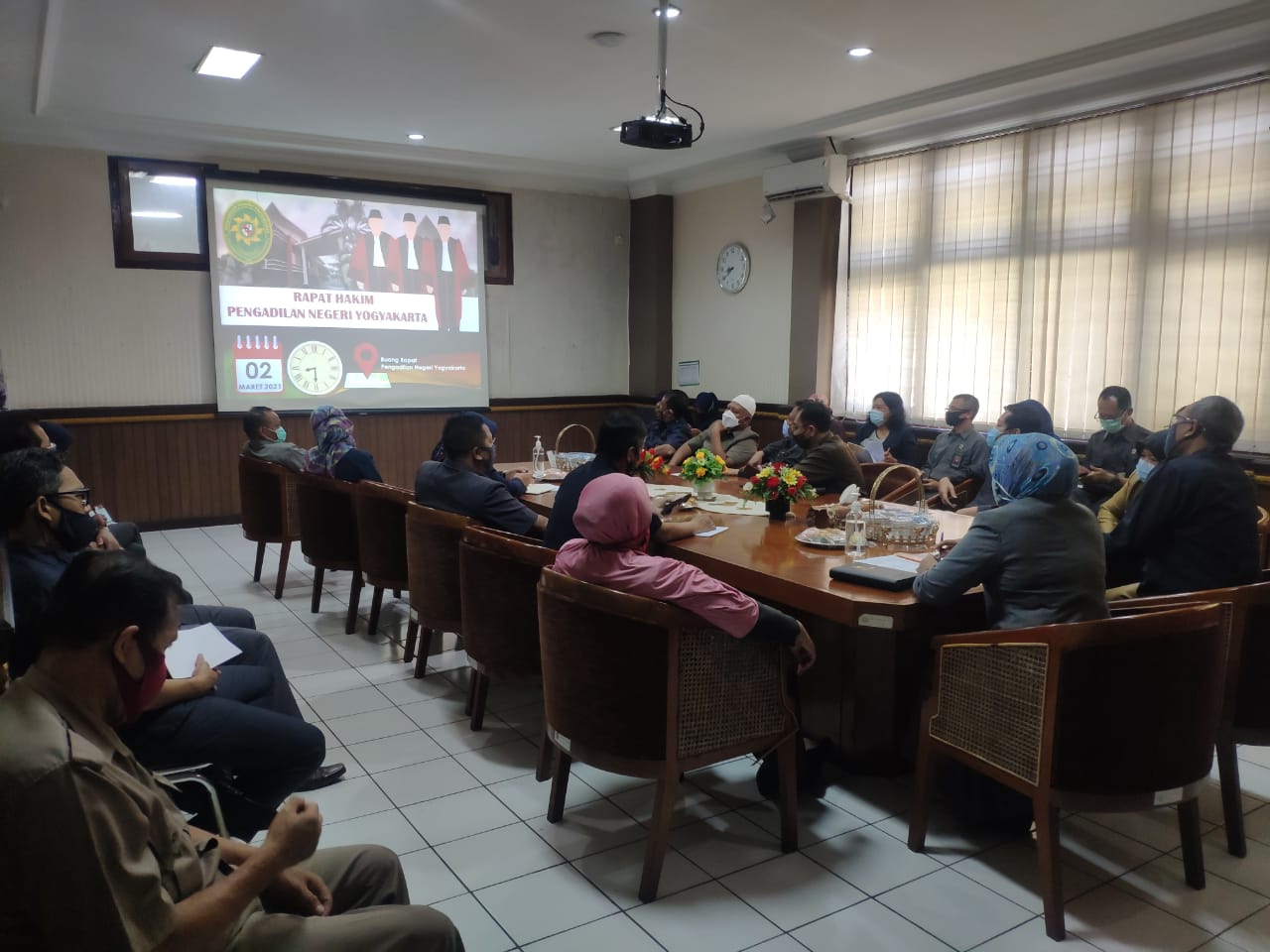 Rapat Hakim tentang Persidangan Elektronik di Pengadilan Negeri Yogyakarta