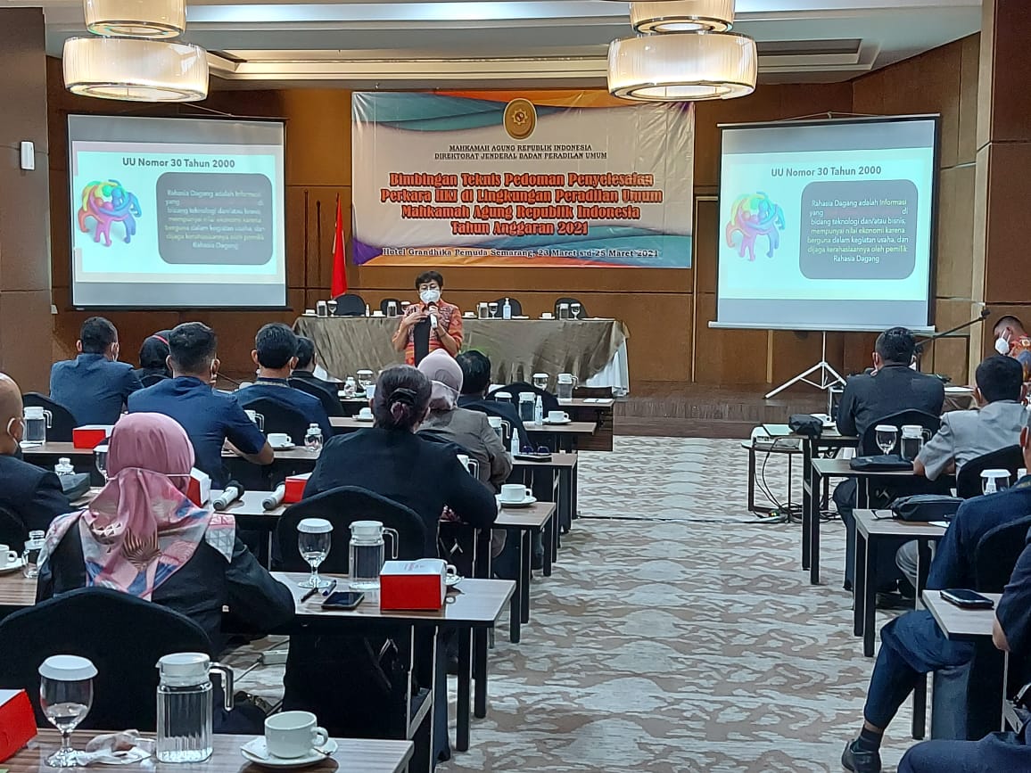 Hakim Pengadilan Negeri Yogyakarta mengikuti Bimtek Short Course Pedoman Penyelesaian Perkara Hak Kekayaan Intelektural (HKI)