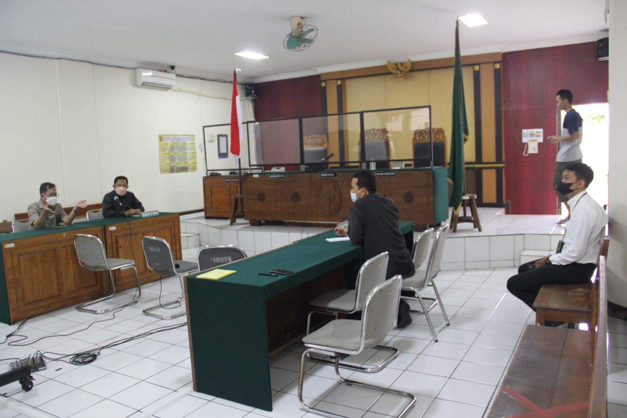 Rapat Monitoring dan Evaluasi Kondisi Ruangan Persidangan Online Pengadilan Negeri Yogyakarta