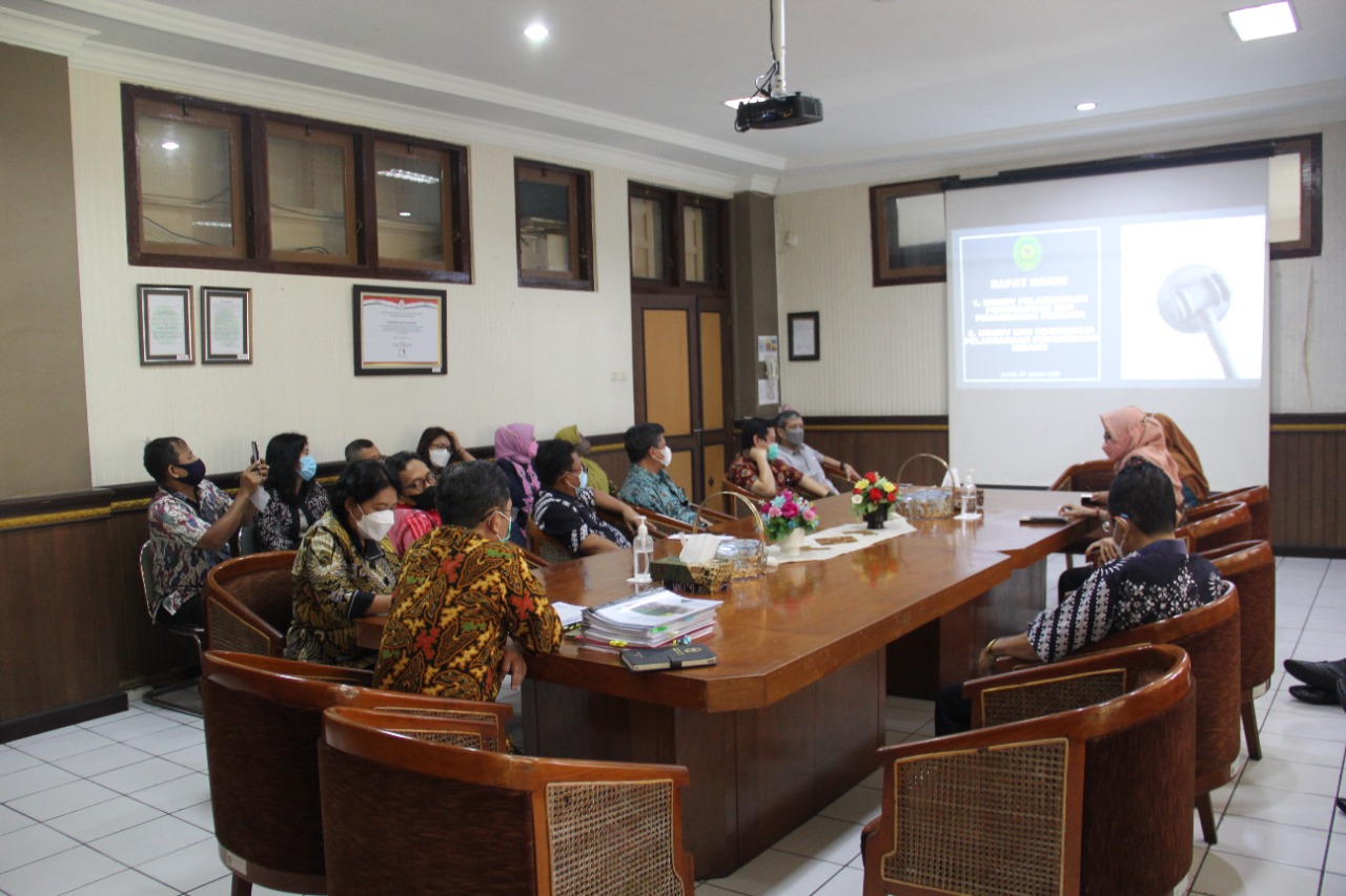 Rapat Monev Pelaksanaan Persidangan dan Penanganan Perkara serta Koordinasi Pelaksanaan Pengawasan Bidang