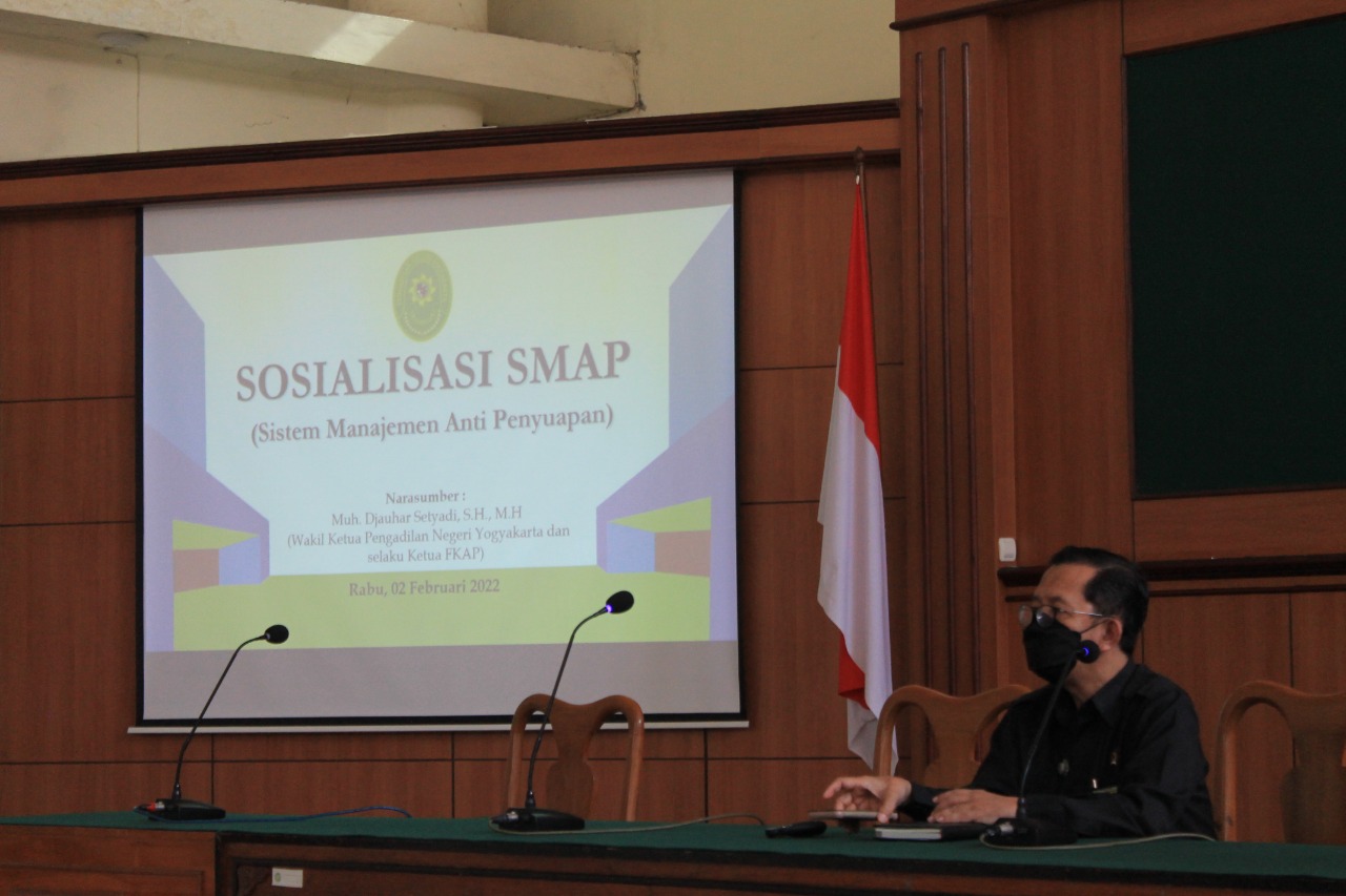 Sosialisasi Sistem Manajemen Anti Penyuapan (SMAP) Februari 2022