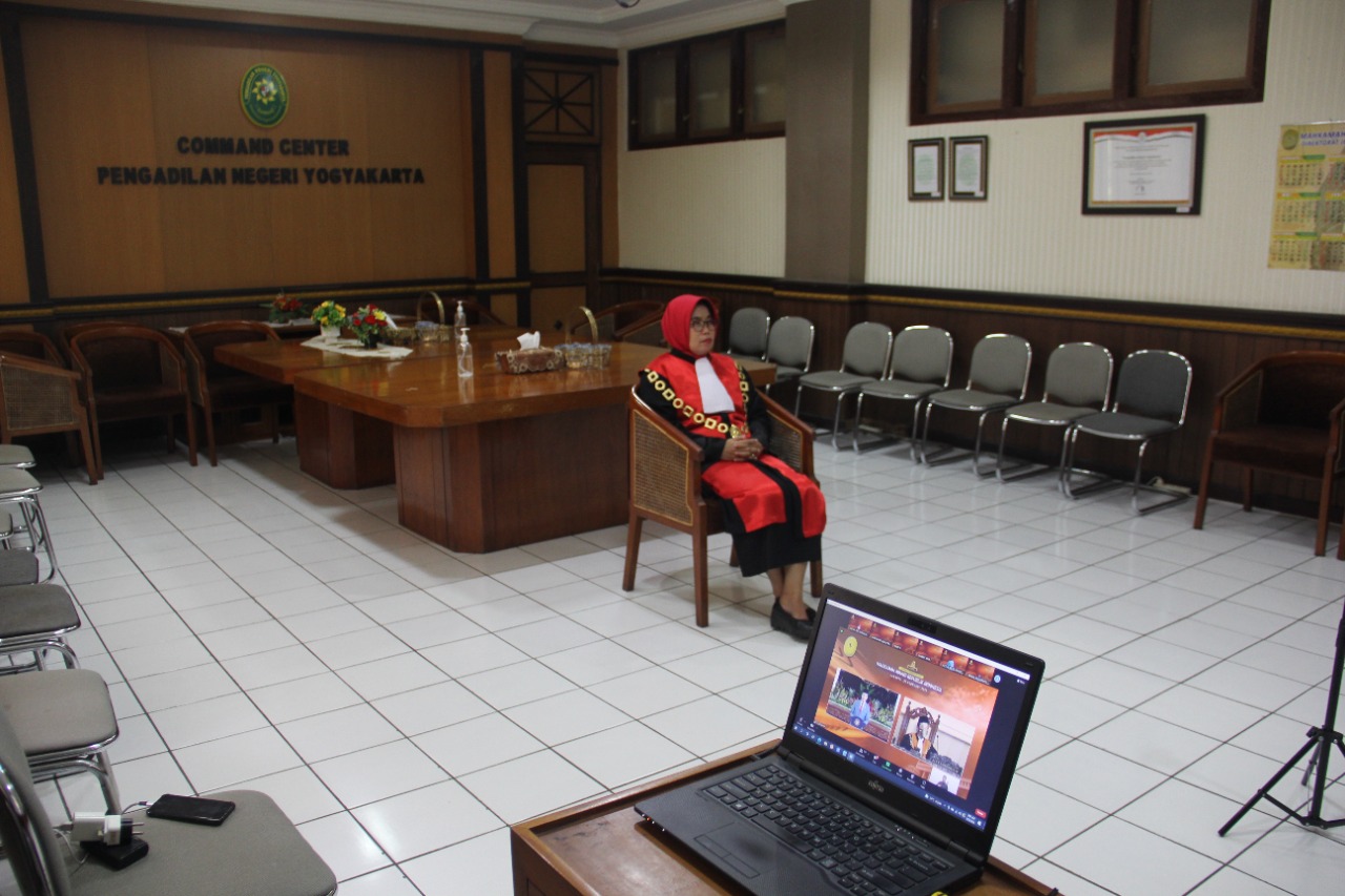 Ketua Pengadilan Negeri Yogyakarta Mengikuti Sidang Istimewa Laporan Tahunan Mahkamah Agung RI Tahun 2021
