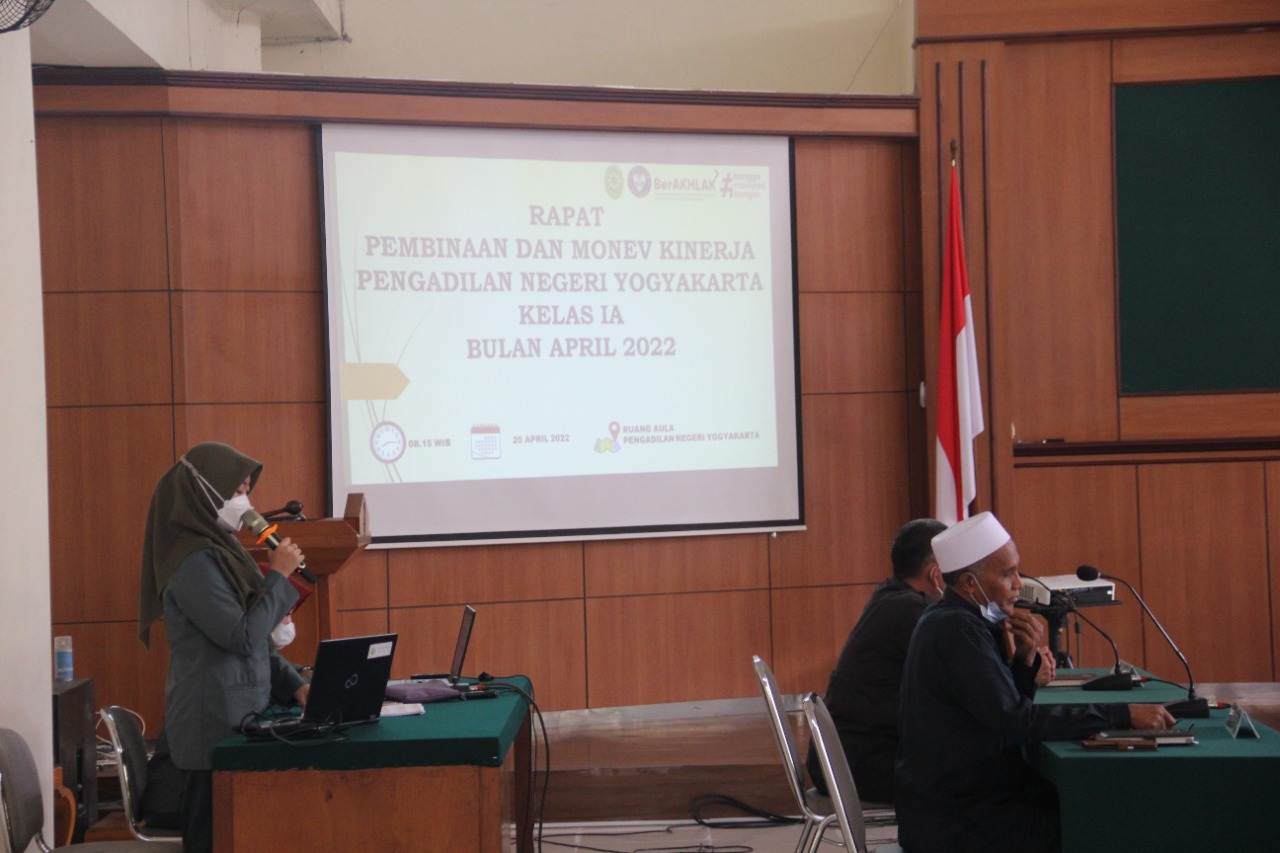 Rapat Pembinaan dan Monev Kinerja Bulan April 2022 serta Sosialisasi-Sosialisasi