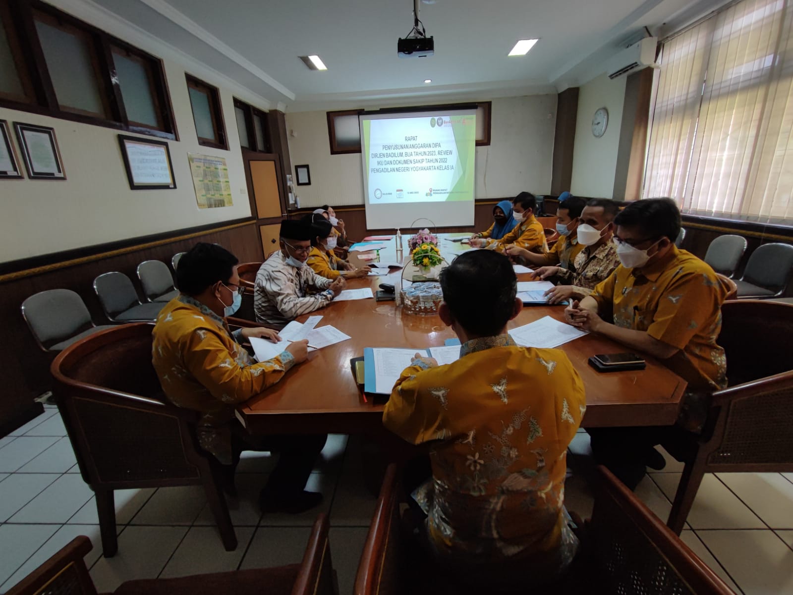 Rapat Penyusunan DIPA Tahun 2023 Pengadilan Negeri Yogyakarta Hari Kedua