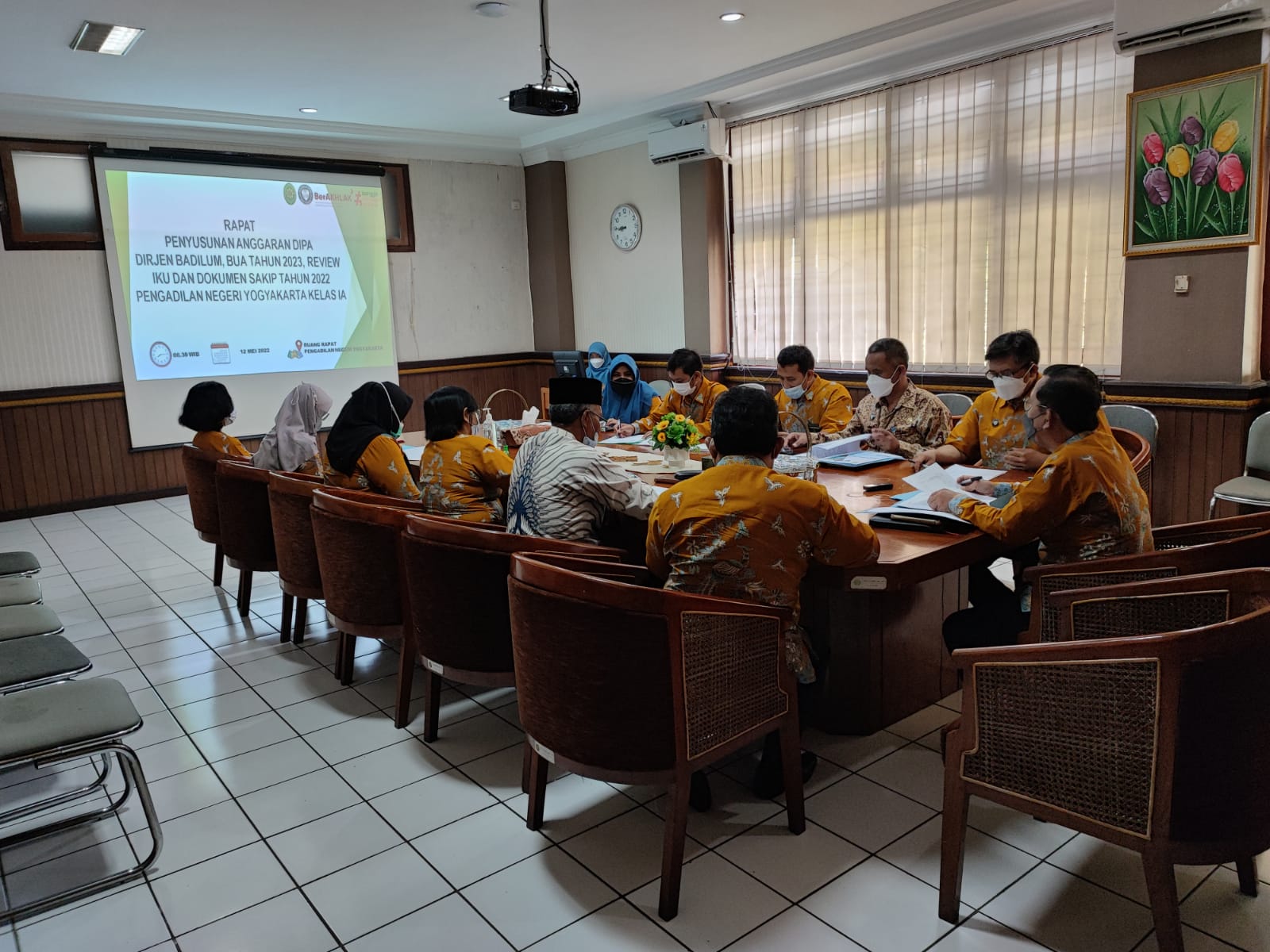 Rapat Penyusunan DIPA Tahun 2023 Pengadilan Negeri Yogyakarta Hari Kedua