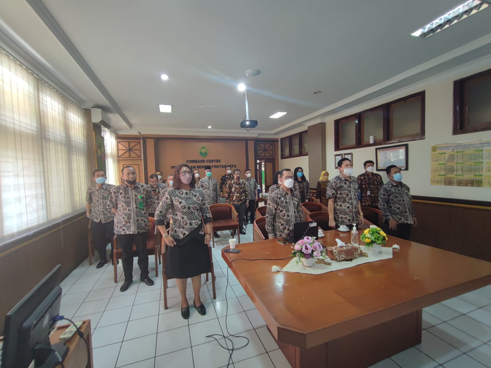 Pembinaan Bidang Teknis dan Administrasi Yudisial secara Virtual oleh Pimpinan Mahkamah Agung RI