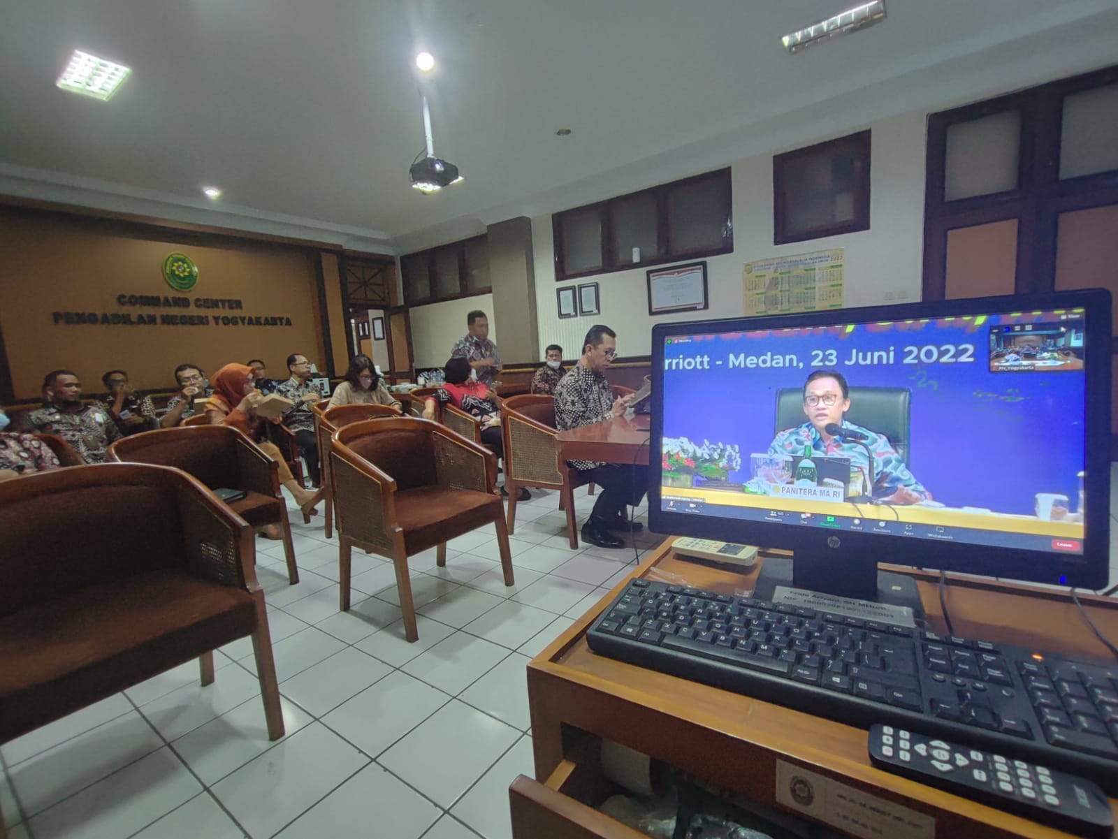 Pembinaan Bidang Teknis dan Administrasi Yudisial secara Virtual oleh Pimpinan Mahkamah Agung RI