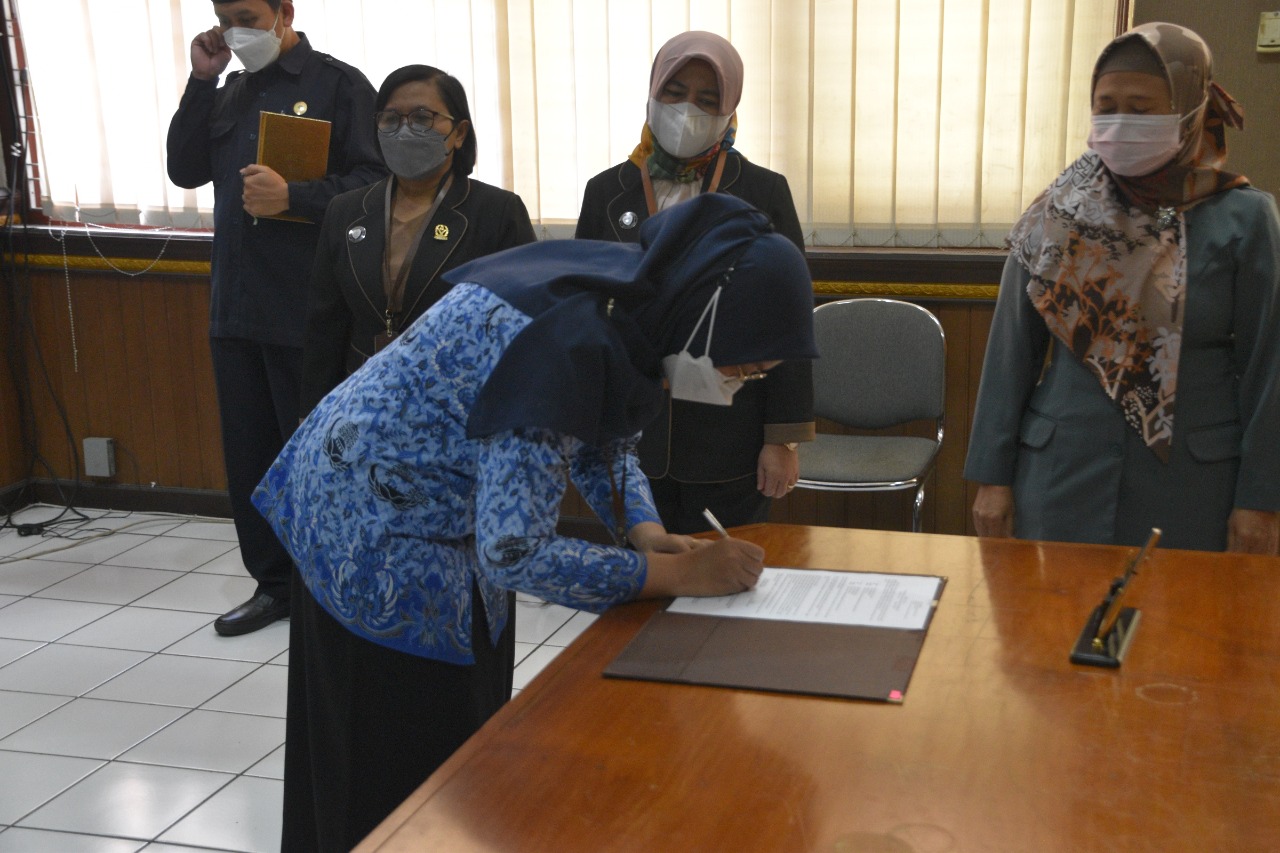 Upacara Pelantikan dan Pengambilan Sumpah Jabatan dari CPNS Tahun 2020 menjadi PNS Pengadilan Negeri Yogyakarta