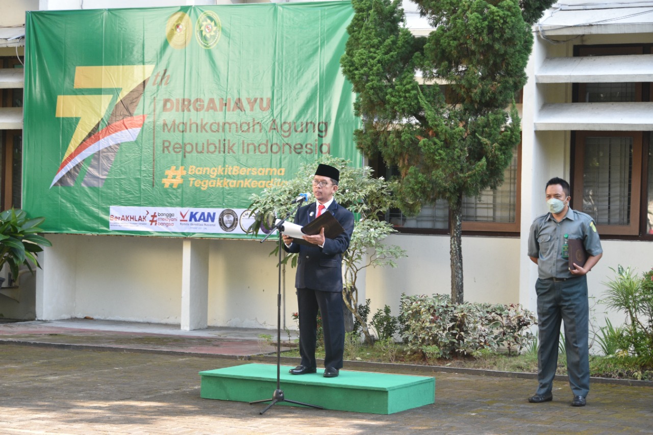 Pengadilan Negeri Yogyakarta Mengadakan Upacara Peringatan Hari Ulang Tahun Mahkamah Agung Republik Indonesia ke-77