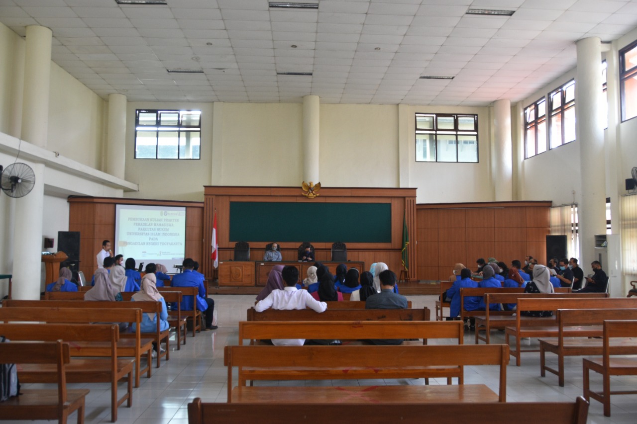 Pembukaan Kuliah Praktek Peradilan Mahasiswa Fakultas Hukum Universitas Islam Indonesia (UII) di Pengadilan Negeri Yogyakarta