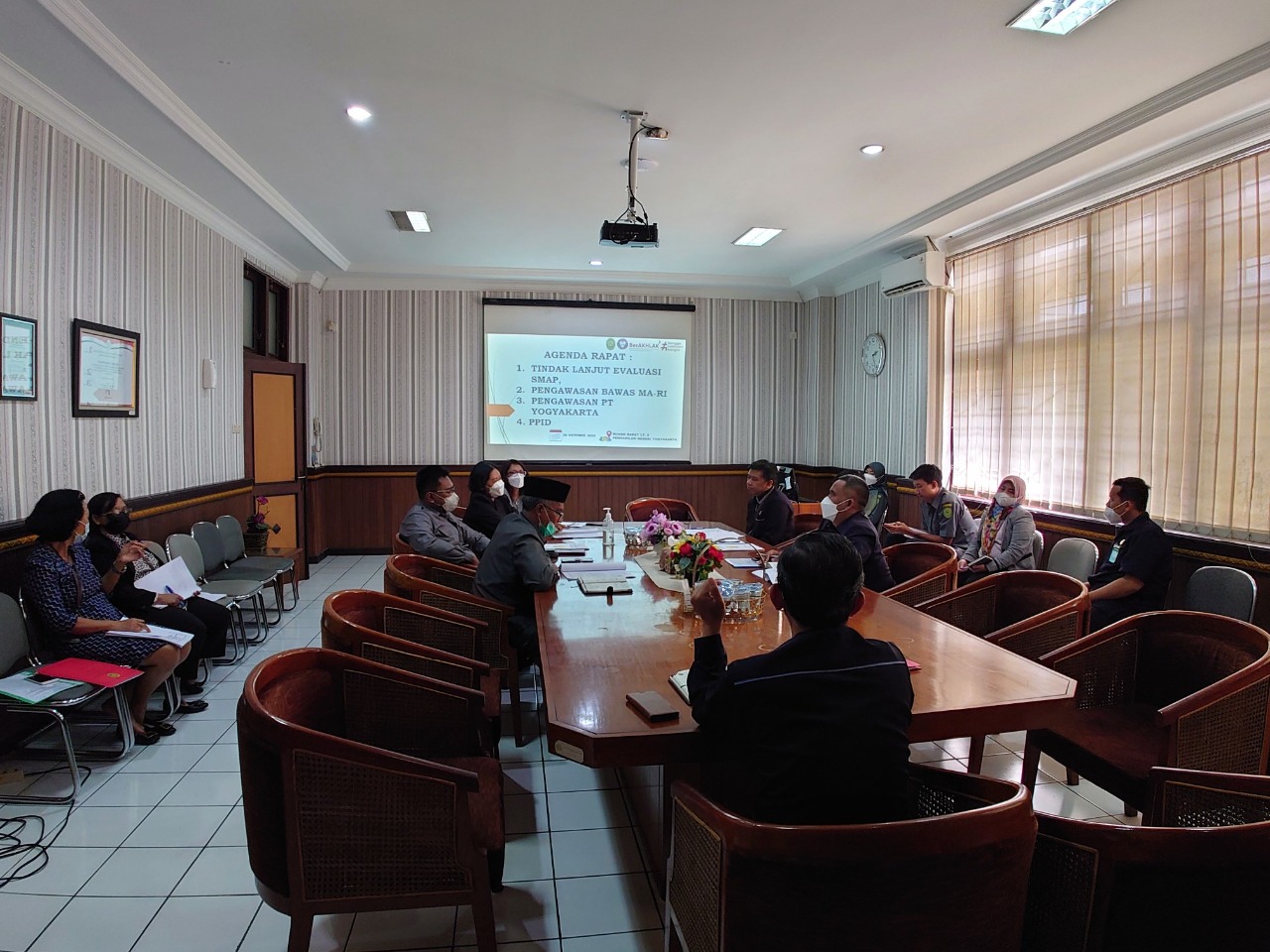 Rapat Evaluasi SMAP dan Pengawasan BAWAS, Pengadilan Tinggi serta PPID 
