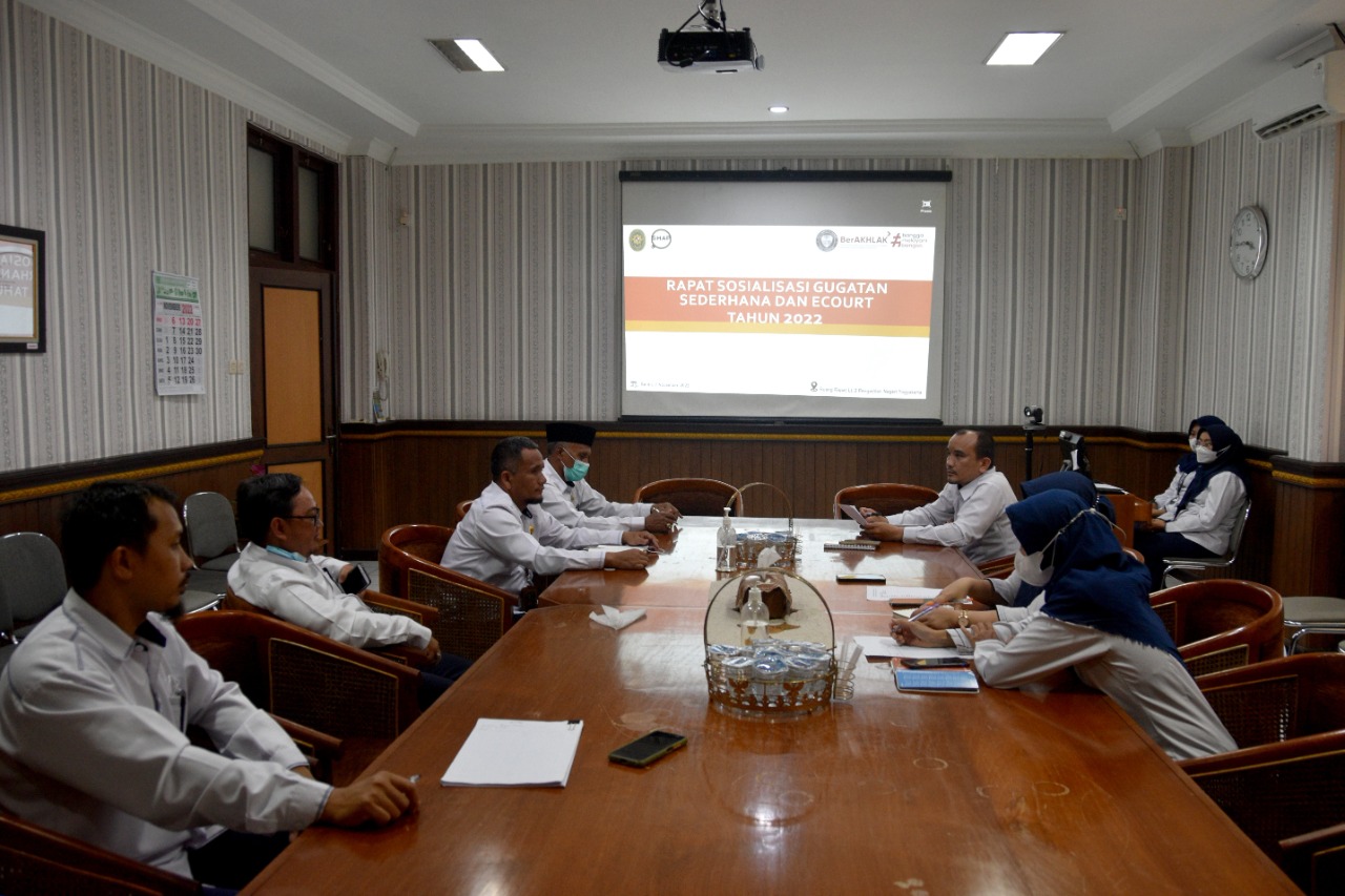 Rapat Panitia Kegiatan Sosialisasi e-Court dan Gugatan Sederhana