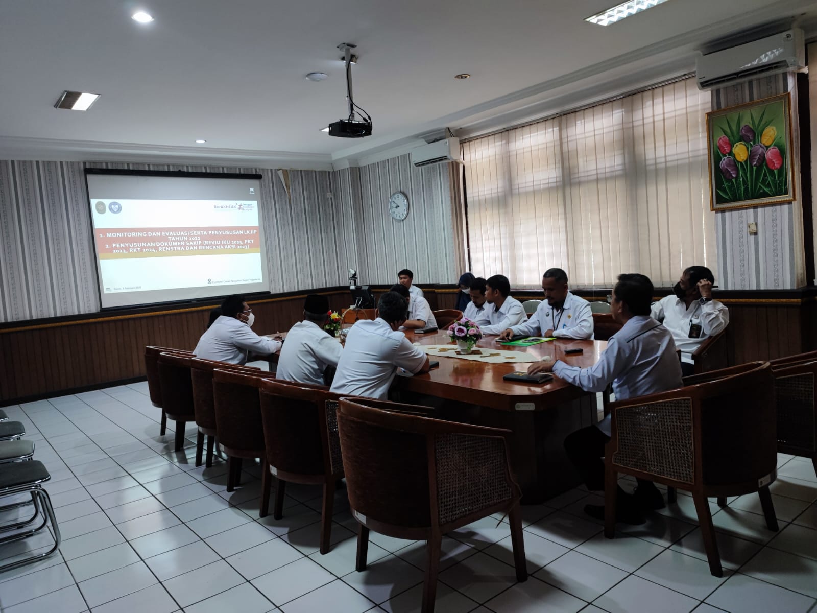 Rapat Monev dan Penyusunan LKJIP Tahun 2022 serta Rapat Penyusunan Dokumen SAKIP Tahun 2023
