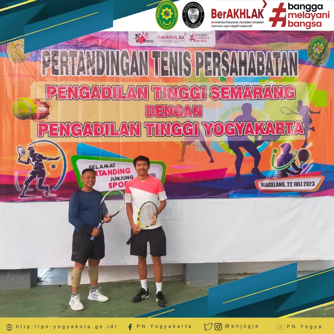 Ketua Pengadilan Negeri Yogyakarta Menghadiri Pertandingan Persahabatan antara PTWP Daerah Pengadilan Tinggi Yogyakarta dan Pengadilan Tinggi Semarang