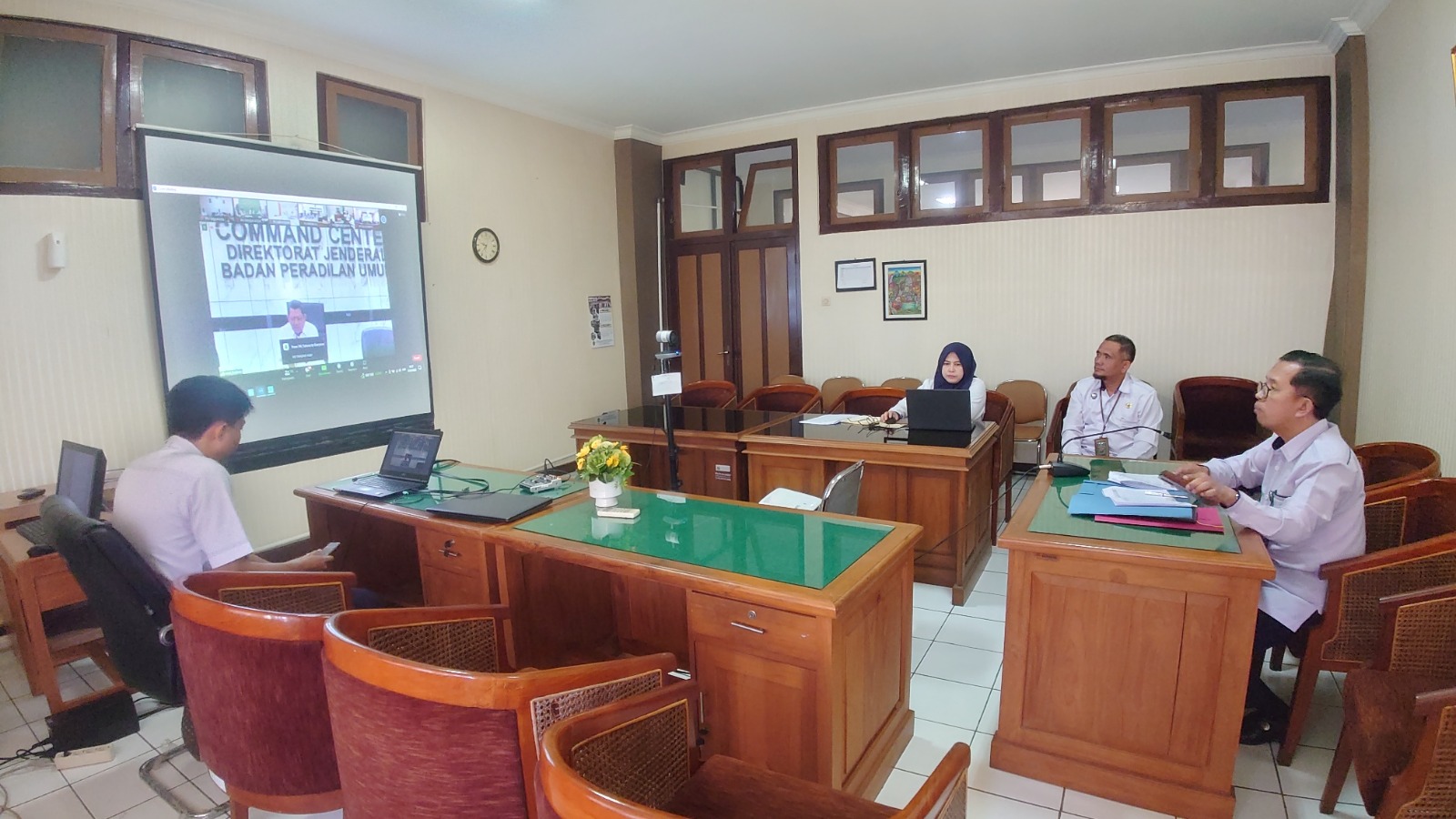 Pengadilan Negeri Yogyakarta Mengikuti Rapat Pembahasan Realisasi Anggaran Layanan Hukum dan Penginputan Aplikasi Pelaporan