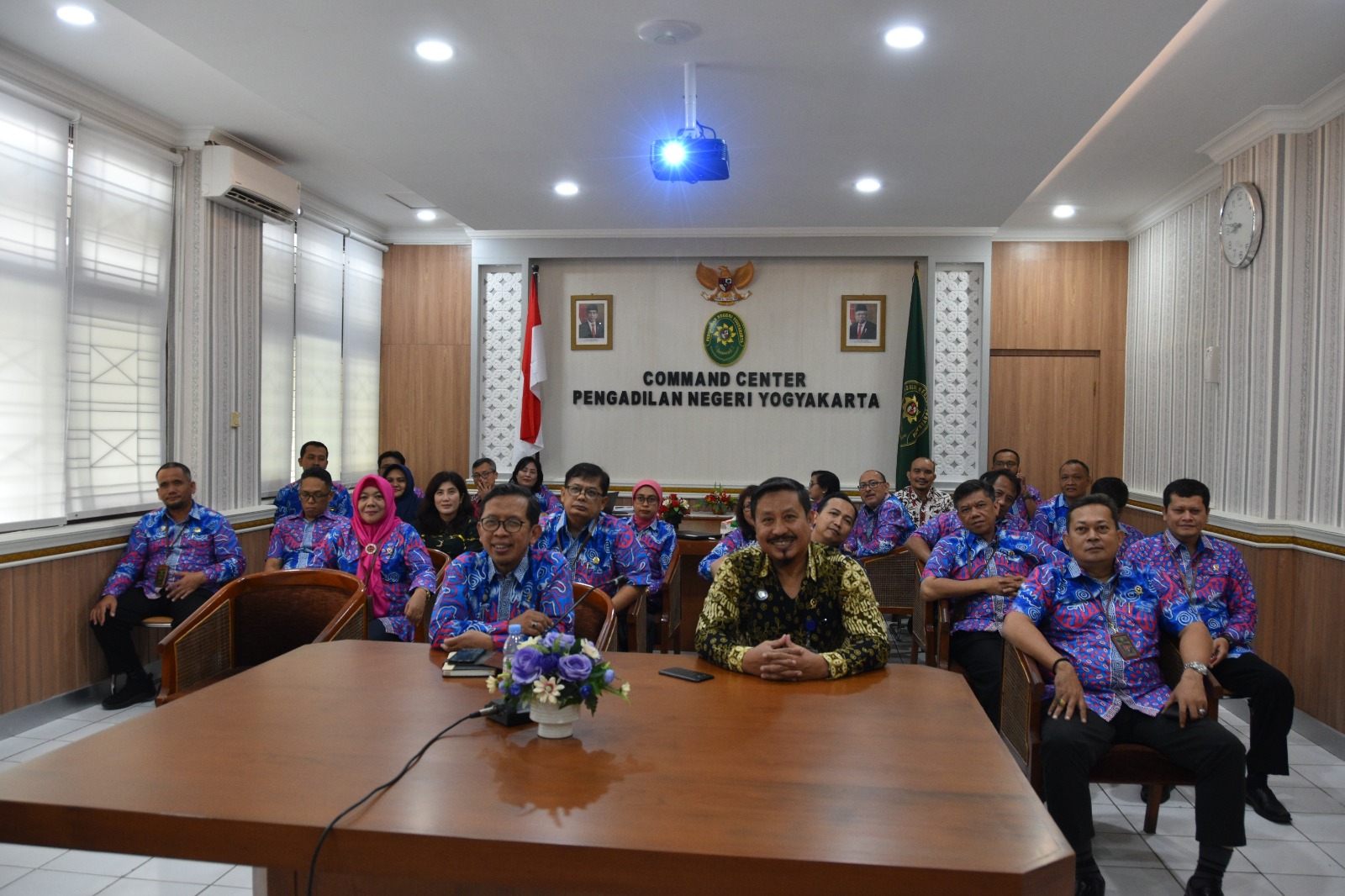 Pengadilan Negeri Yogyakarta Mengikuti Kegiatan Launching Aplikasi SATU JARI secara Virtual