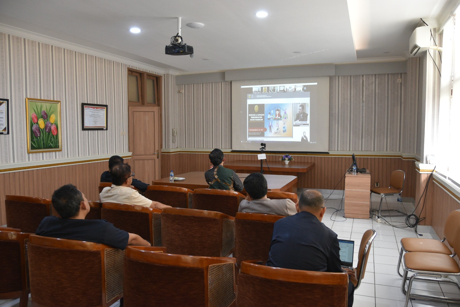 Pengadilan Negeri Yogyakarta Mengikuti Webinar Inovasi Akses Keadilan di Mahkamah Agung RI dan FCFCOA
