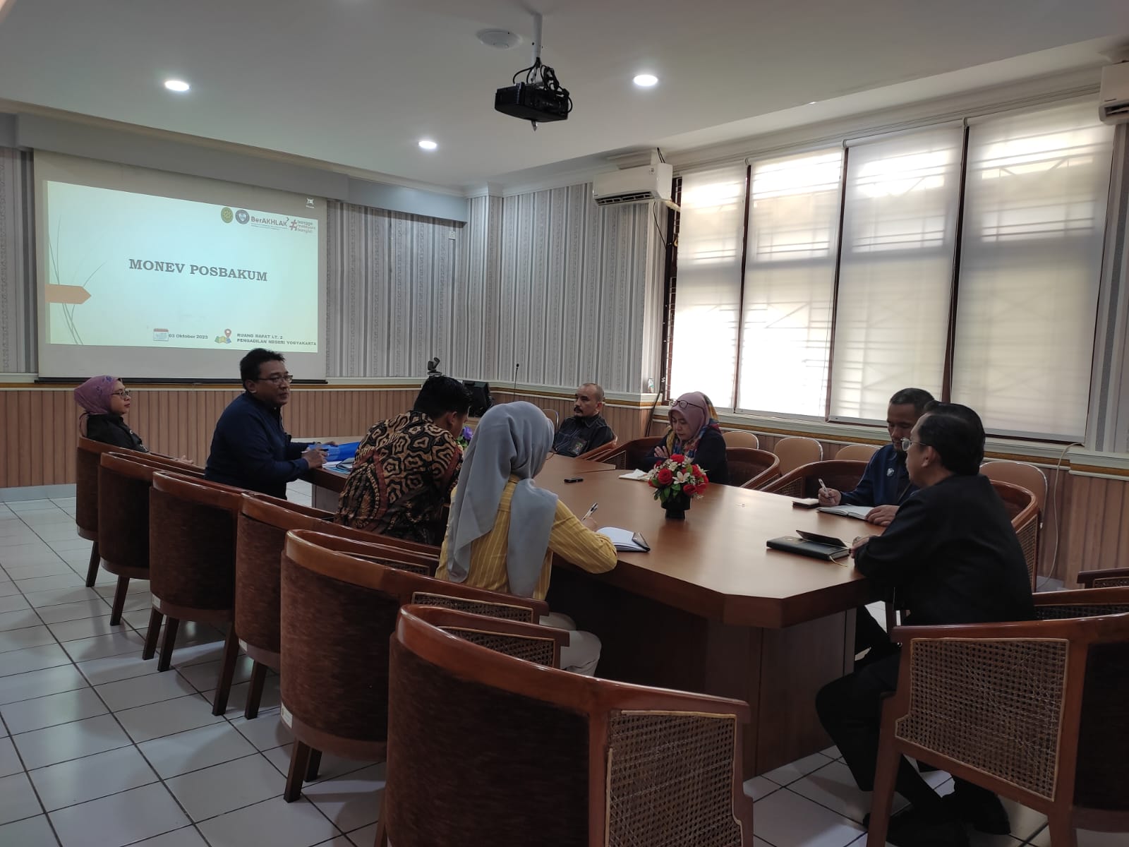 Rapat Monitoring dan Evaluasi Kinerja POSBAKUM Pengadilan Negeri Yogyakarta