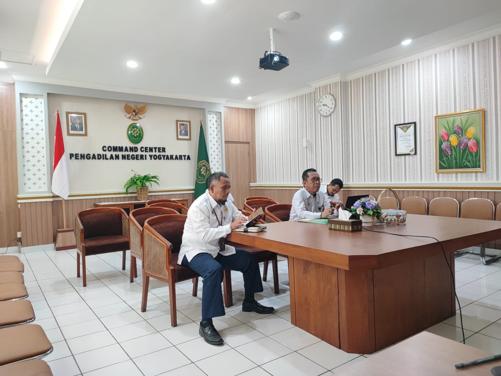 Pengadilan Negeri Yogyakarta Mengikuti Rapat Pemaparan Laporan Hasil Penilaian Mandiri Maturitas Penyelenggaraan SPIP