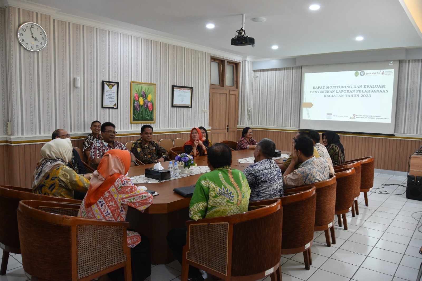 Rapat Monev Penyusunan Laporan Pelaksanaan Kegiatan Tahun 2023