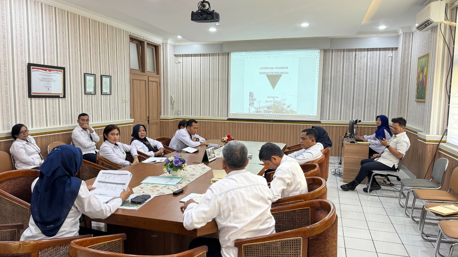 Rapat Monev Kedisiplinan dan TLHP Pengawasan Bidang Maret 2024