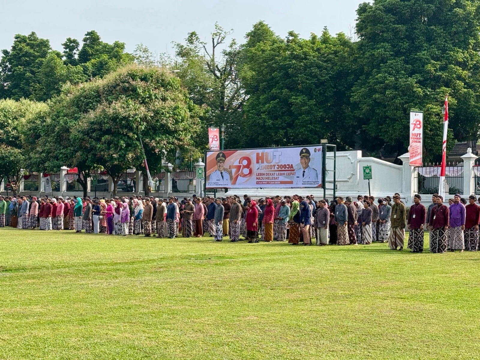 Ketua Pengadilan Negeri Yogyakarta Menghadiri Upacara Peringatan HUT ke-78 Pemerintah Kota Yogyakarta