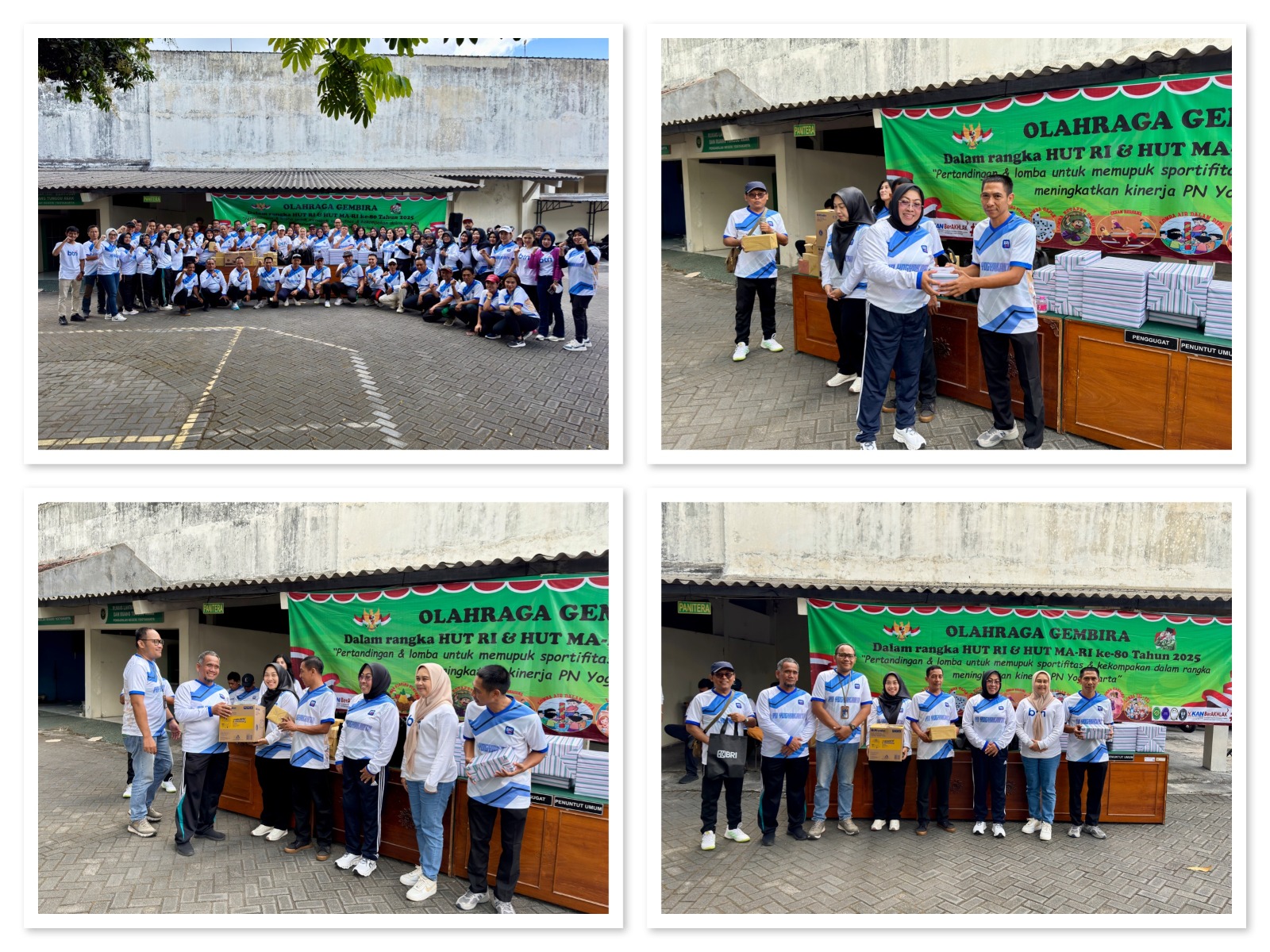 Pengadilan Negeri Yogyakarta Mengadakan Senam dan Perlombaan HUT Republik Indonesia ke-80 serta HUT Mahkamah Agung RI ke-80