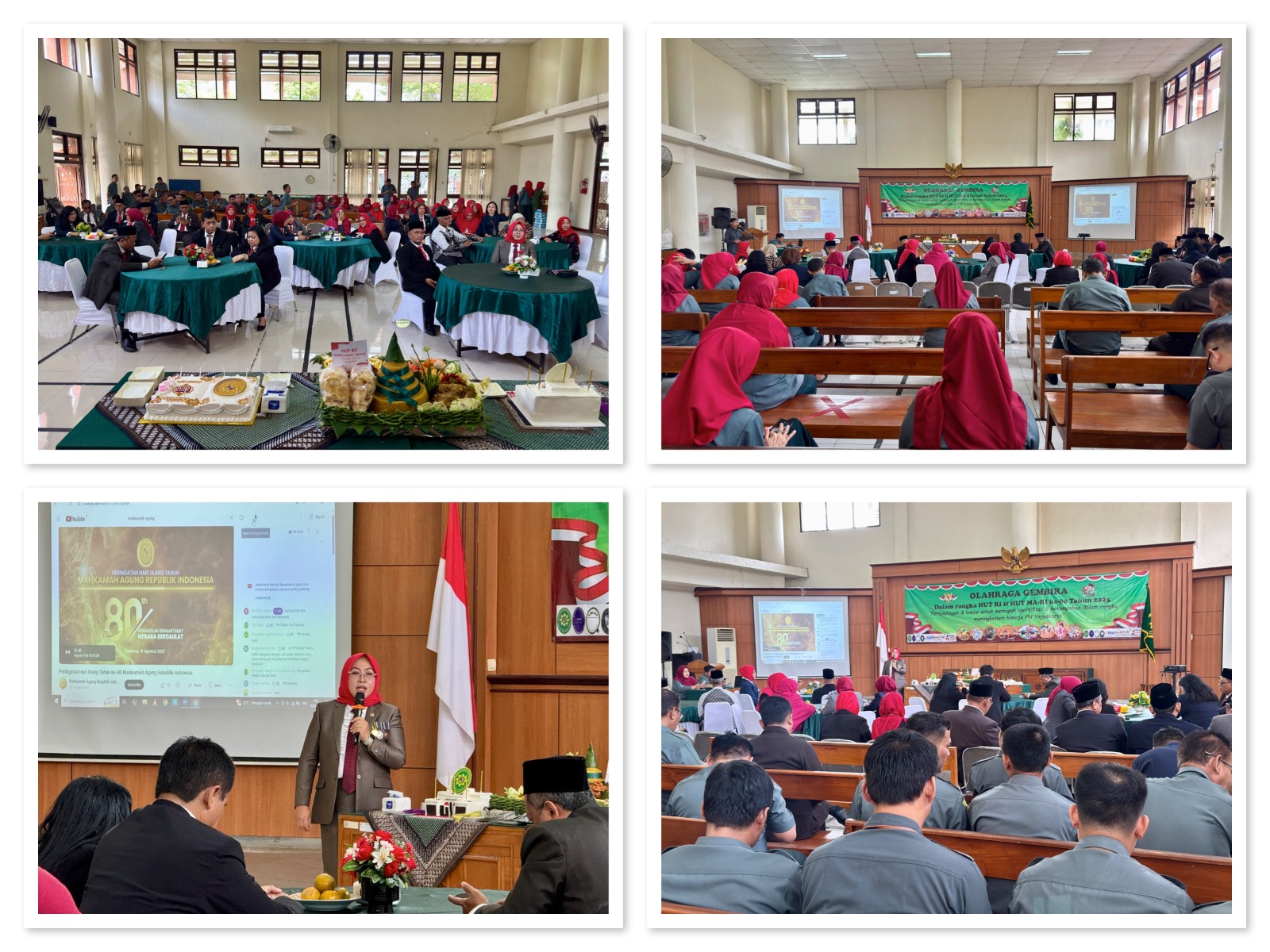 Pengadilan Negeri Yogyakarta Mengadakan Tasyakuran dan Mengikuti Kegiatan Puncak Perayaan HUT ke-80 Mahkamah Agung RI secara Live Streaming