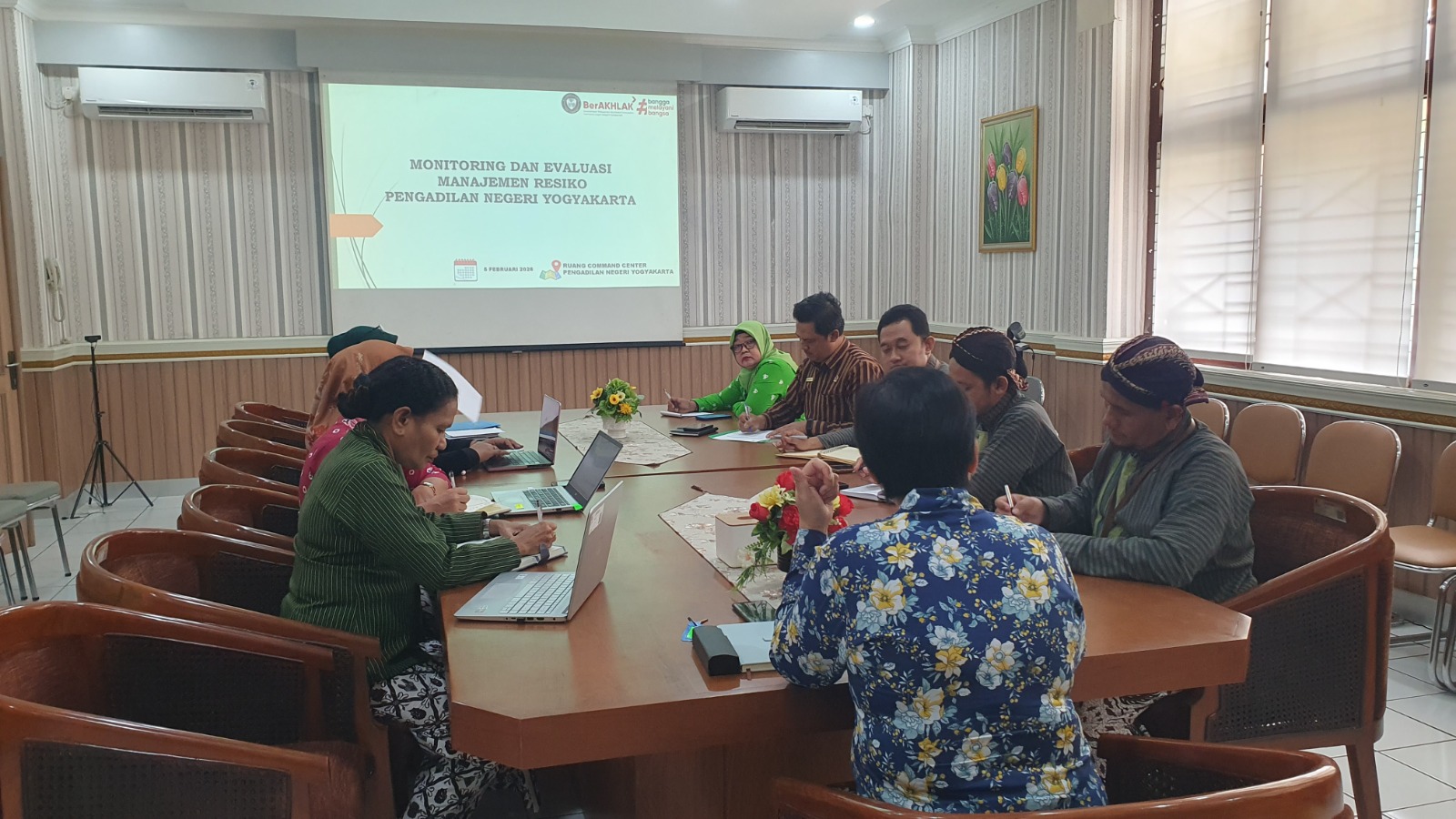 Pengadilan Negeri Yogyakarta Melaksanakan Monitoring dan Evaluasi Manajemen Risiko