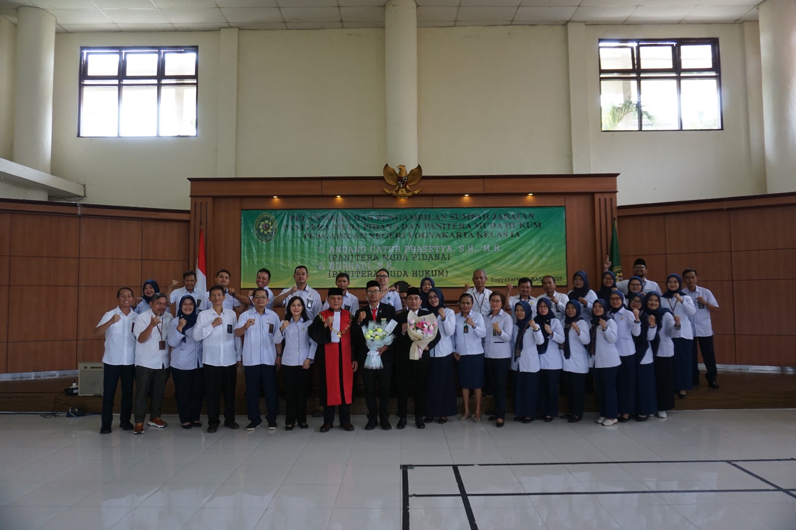 Pelantikan dan Pengambilan Sumpah Jabatan Panitera Muda Pidana dan Panitera Muda Hukum Pengadilan Negeri Yogyakarta