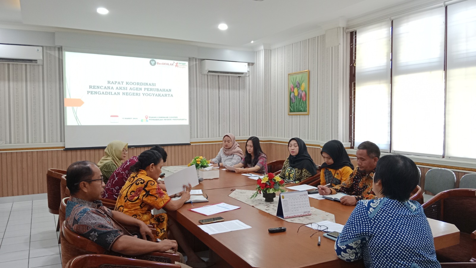 Rakor Rencana Aksi Agen Perubahan Pembangunan Zona Integritas Pengadilan Negeri Yogyakarta