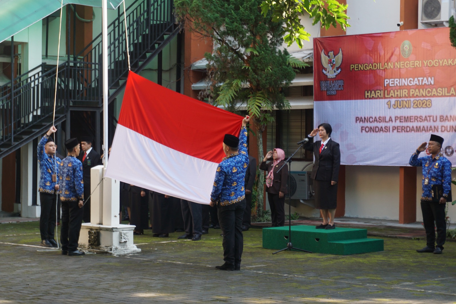 Pengadilan Negeri Yogyakarta Melaksanakan Upacara Peringatan Hari Lahir Pancasila Tahun 2026