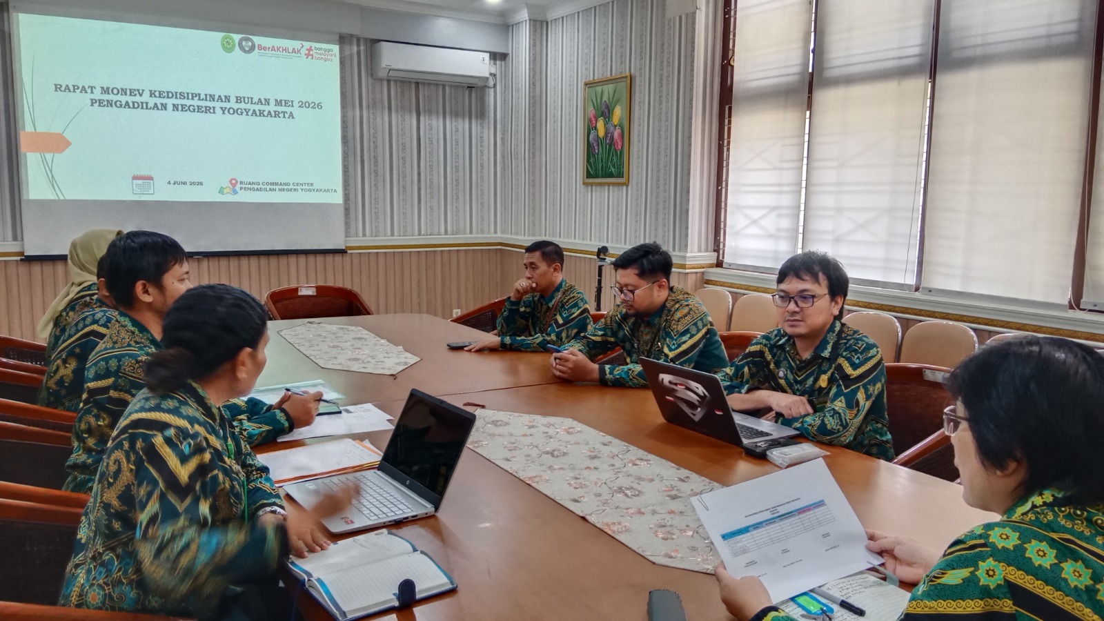 Rapat Monev Kedisiplinan Bulan Mei 2026 Pengadilan Negeri Yogyakarta