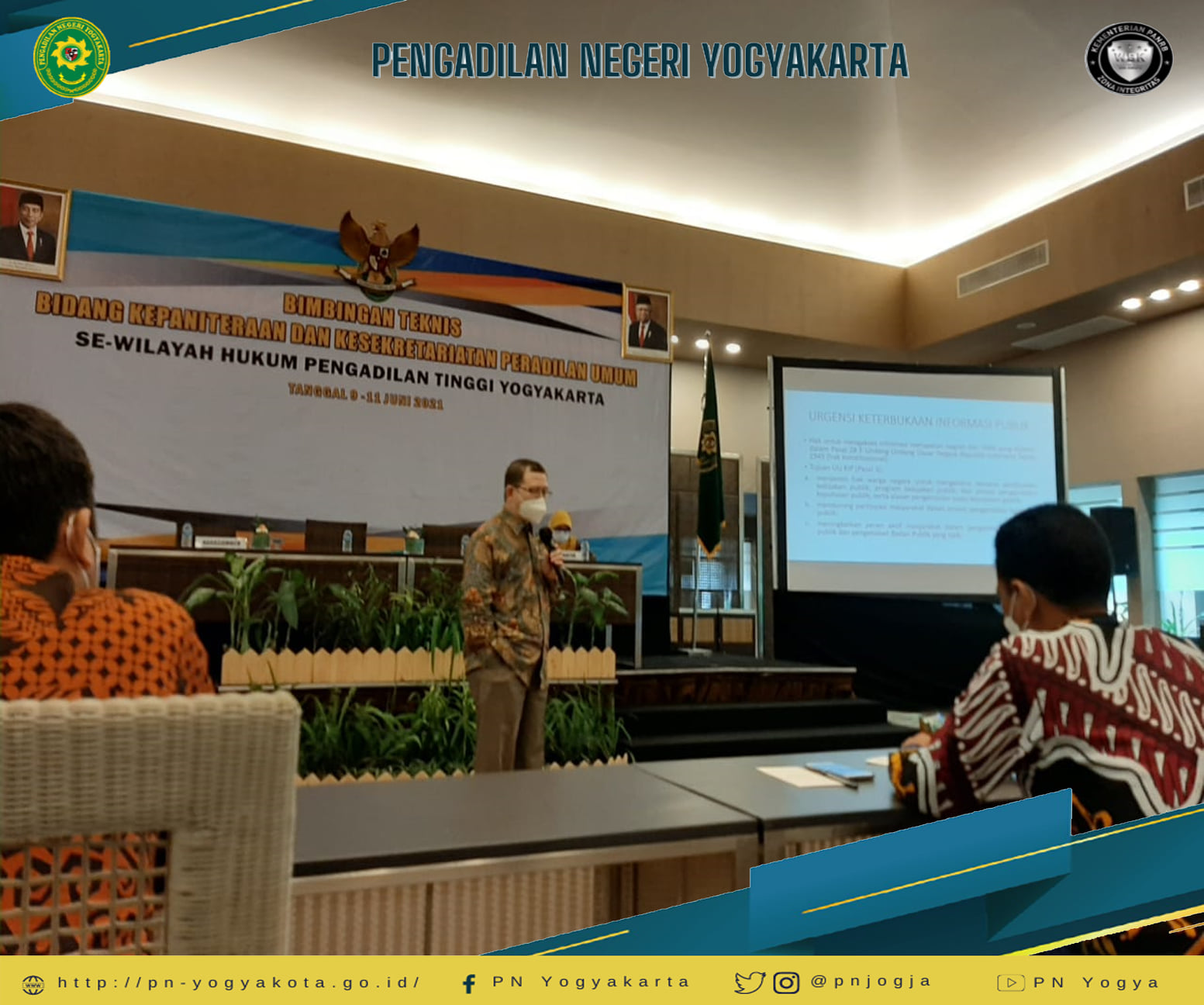 Bimbingan Teknis Bidang Kepaniteraan dan Kesekretariatan se-Wilayah Pengadilan Tinggi Yogyakarta