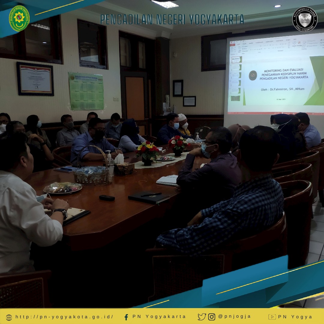 Rapat Monitoring dan Evaluasi Kedisiplinan Hakim
